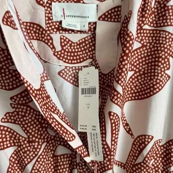 NEW Anthropologie Somerset Maxi Dress in Neutral Floral Dot Size Small - Picture 6 of 15